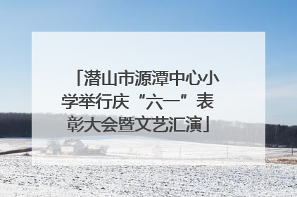 潜山市源潭中心小学举行庆“六一”表彰大会暨文艺汇演
