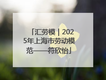 汇劳模｜2025年上海市劳动模范——符欣怡