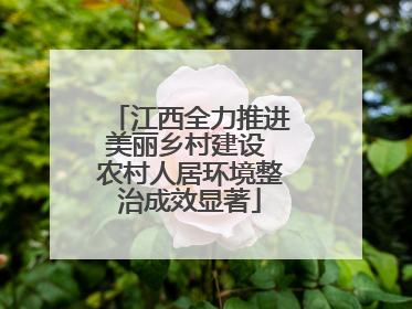 江西全力推进美丽乡村建设 农村人居环境整治成效显著