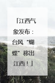 江西气象发布：台风“蝴蝶”移出江西！