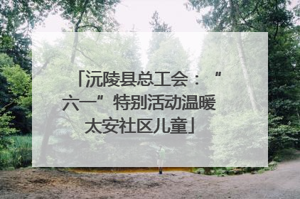 沅陵县总工会：“六一”特别活动温暖太安社区儿童