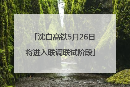 沈白高铁5月26日将进入联调联试阶段