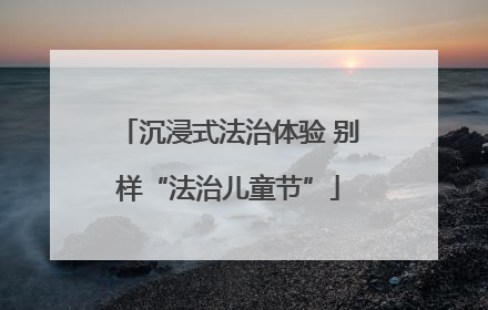 沉浸式法治体验 别样“法治儿童节”
