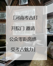 河南考古打开院门 邀请公众零距离感受考古魅力