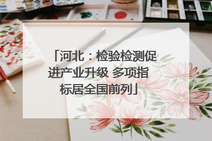 河北：检验检测促进产业升级 多项指标居全国前列