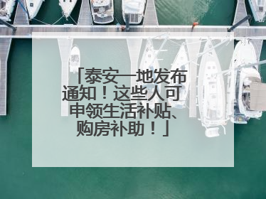 泰安一地发布通知！这些人可申领生活补贴、购房补助！