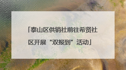 泰山区供销社前往希贤社区开展“双报到”活动