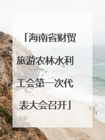 海南省财贸旅游农林水利工会第一次代表大会召开