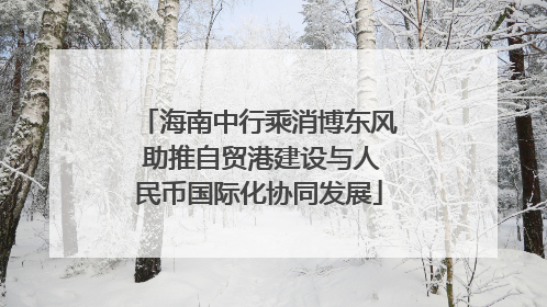 海南中行乘消博东风 助推自贸港建设与人民币国际化协同发展