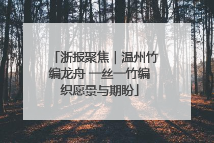 浙报聚焦｜温州竹编龙舟 一丝一竹编织愿景与期盼