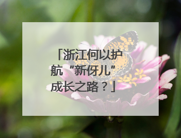 浙江何以护航“新伢儿”成长之路？