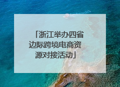 浙江举办四省边际跨境电商资源对接活动