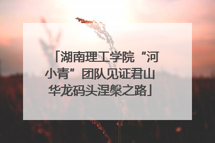 湖南理工学院“河小青”团队见证君山华龙码头涅槃之路