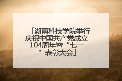 湖南科技学院举行庆祝中国共产党成立104周年暨“七一”表彰大会