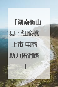 湖南衡山县：红脆桃上市 电商助力拓销路