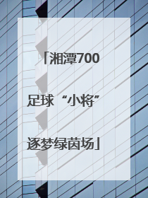 湘潭700足球“小将”逐梦绿茵场