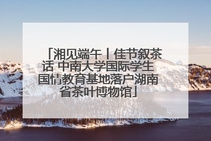 湘见端午丨佳节叙茶话 中南大学国际学生国情教育基地落户湖南省茶叶博物馆