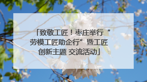 致敬工匠！枣庄举行“劳模工匠助企行”暨工匠创新主题 交流活动