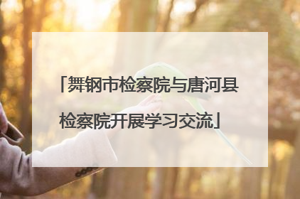 舞钢市检察院与唐河县检察院开展学习交流