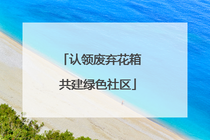 认领废弃花箱 共建绿色社区