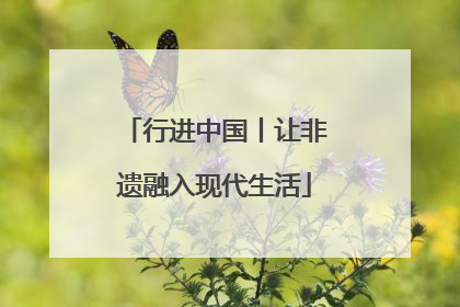 行进中国丨让非遗融入现代生活