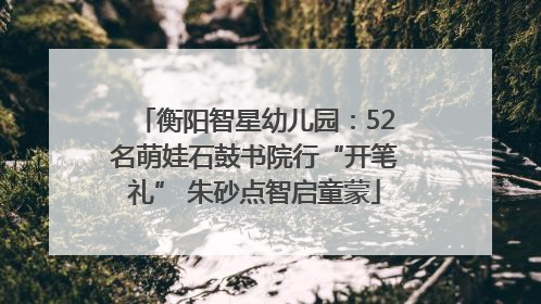 衡阳智星幼儿园：52名萌娃石鼓书院行“开笔礼” 朱砂点智启童蒙