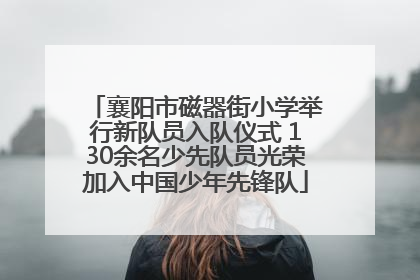 襄阳市磁器街小学举行新队员入队仪式 130余名少先队员光荣加入中国少年先锋队