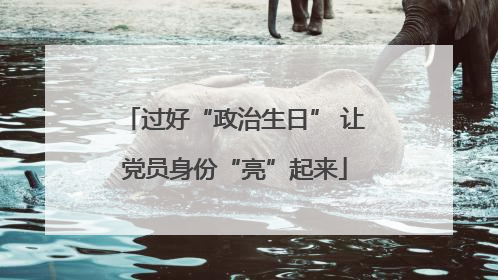 过好“政治生日” 让党员身份“亮”起来