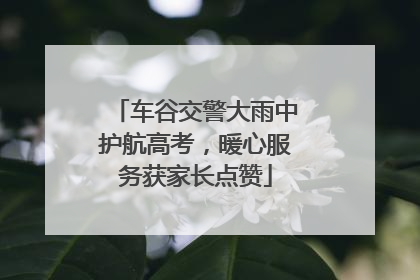 车谷交警大雨中护航高考，暖心服务获家长点赞