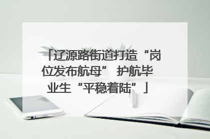 辽源路街道打造“岗位发布航母” 护航毕业生“平稳着陆”