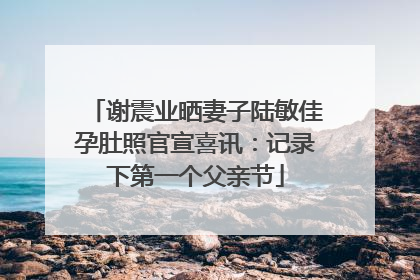 谢震业晒妻子陆敏佳孕肚照官宣喜讯：记录下第一个父亲节
