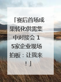 赛后首场成果转化供需集中对接会 15家企业现场拍板：让我来！