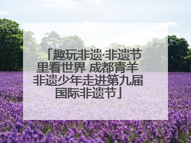 趣玩非遗·非遗节里看世界 成都青羊非遗少年走进第九届国际非遗节