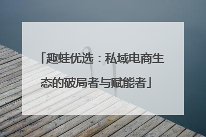 趣蛙优选：私域电商生态的破局者与赋能者