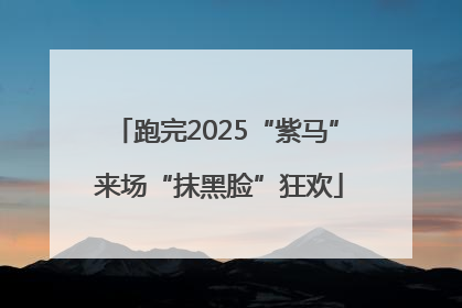 跑完2025“紫马” 来场“抹黑脸”狂欢