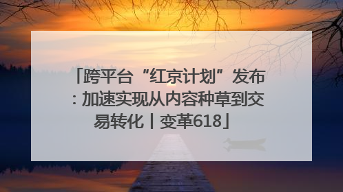 跨平台“红京计划”发布：加速实现从内容种草到交易转化丨变革618