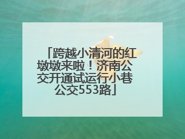 跨越小清河的红墩墩来啦！济南公交开通试运行小巷公交553路