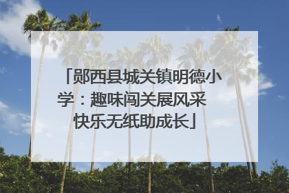 郧西县城关镇明德小学：趣味闯关展风采 快乐无纸助成长