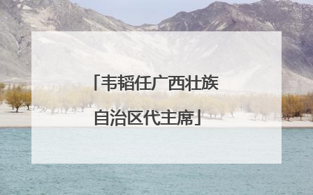 韦韬任广西壮族自治区代主席