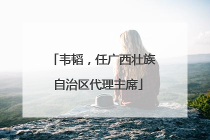 韦韬，任广西壮族自治区代理主席