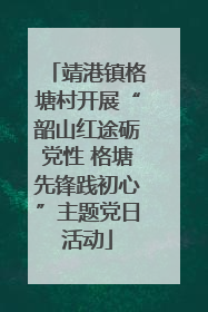 靖港镇格塘村开展“韶山红途砺党性 格塘先锋践初心”主题党日活动
