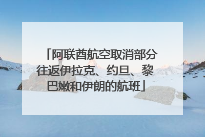 阿联酋航空取消部分往返伊拉克、约旦、黎巴嫩和伊朗的航班