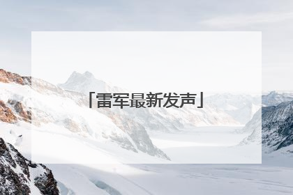 雷军最新发声