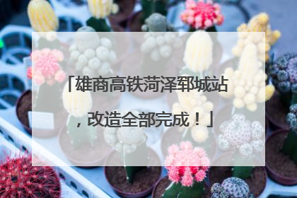 雄商高铁菏泽郓城站，改造全部完成！