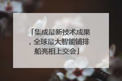 集成最新技术成果，全球最大智能铺排船亮相上交会