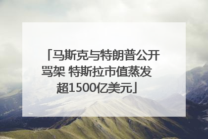 马斯克与特朗普公开骂架 特斯拉市值蒸发超1500亿美元