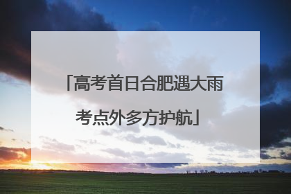 高考首日合肥遇大雨 考点外多方护航