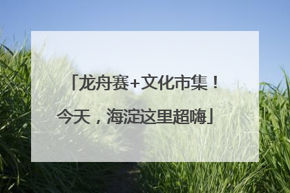 龙舟赛+文化市集！今天，海淀这里超嗨