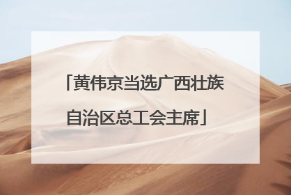 黄伟京当选广西壮族自治区总工会主席