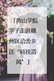 黄山学院学子走进徽州区洽舍乡送“科技清风”